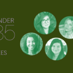 Green background with words 5 Under 35 2026 Honorees and includes five light green headshots of authors